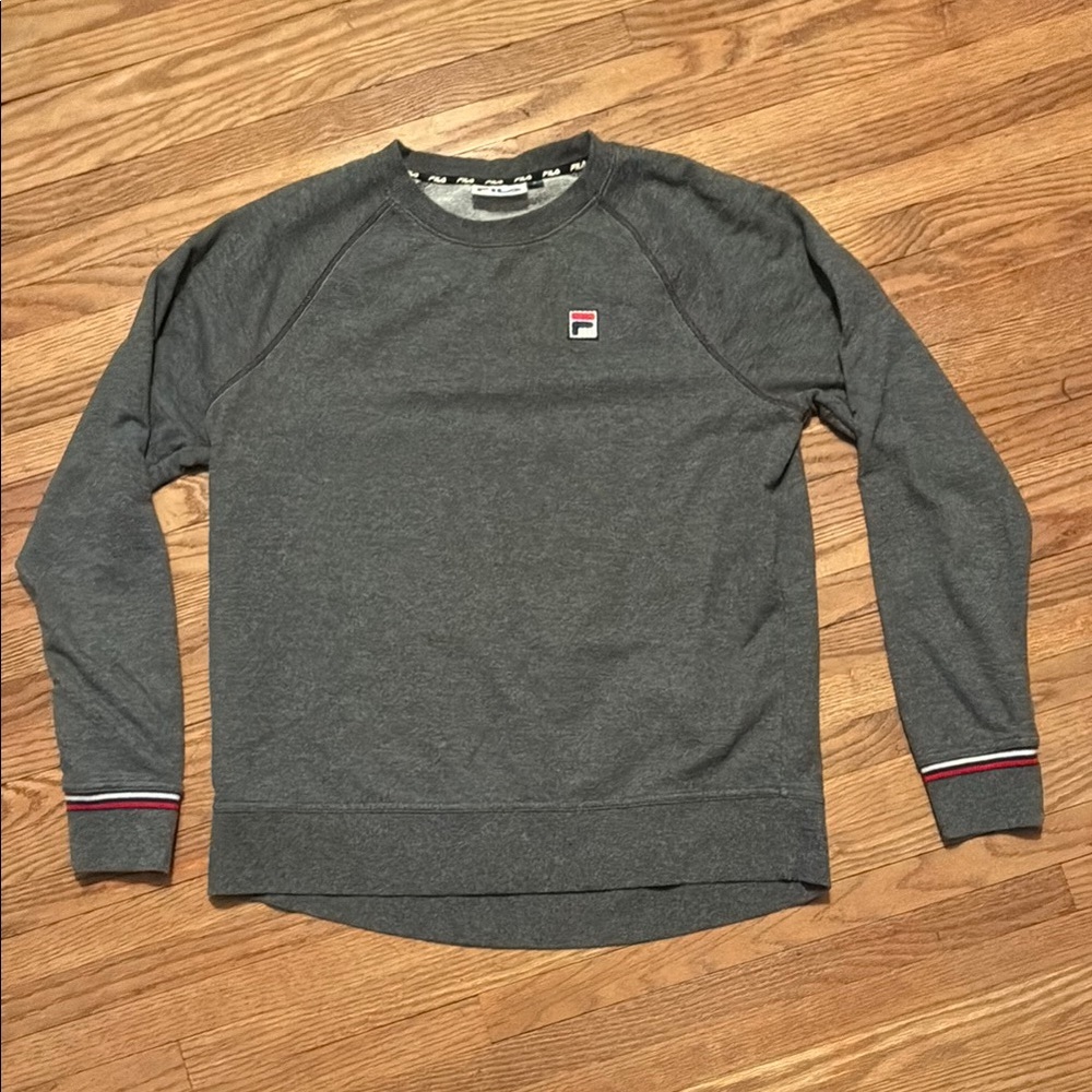 Fila Gray Crewneck Sweater Athletic Style